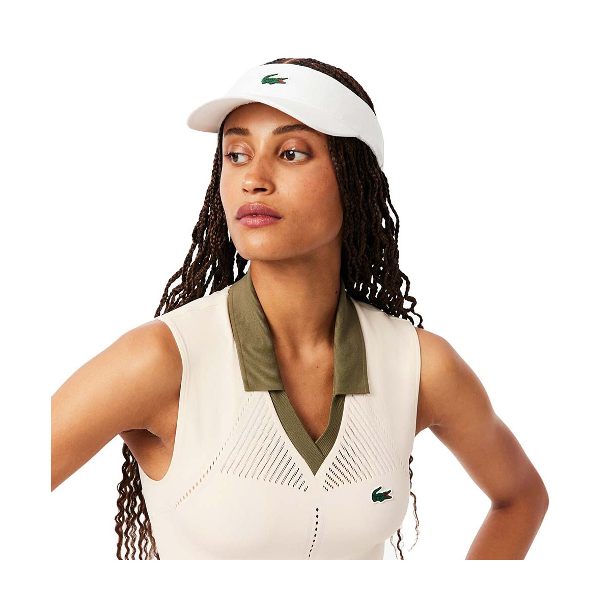 Lacoste Poloshirt &auml;rmellos Damen Beige