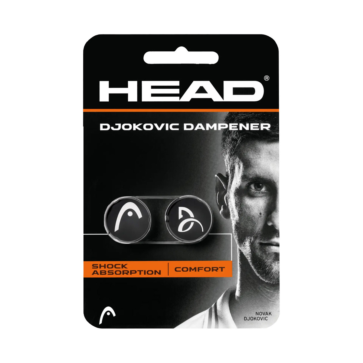 Head Djokovic Dampener Vibrationsd&auml;mpfer Schwarz 2er-Pack
