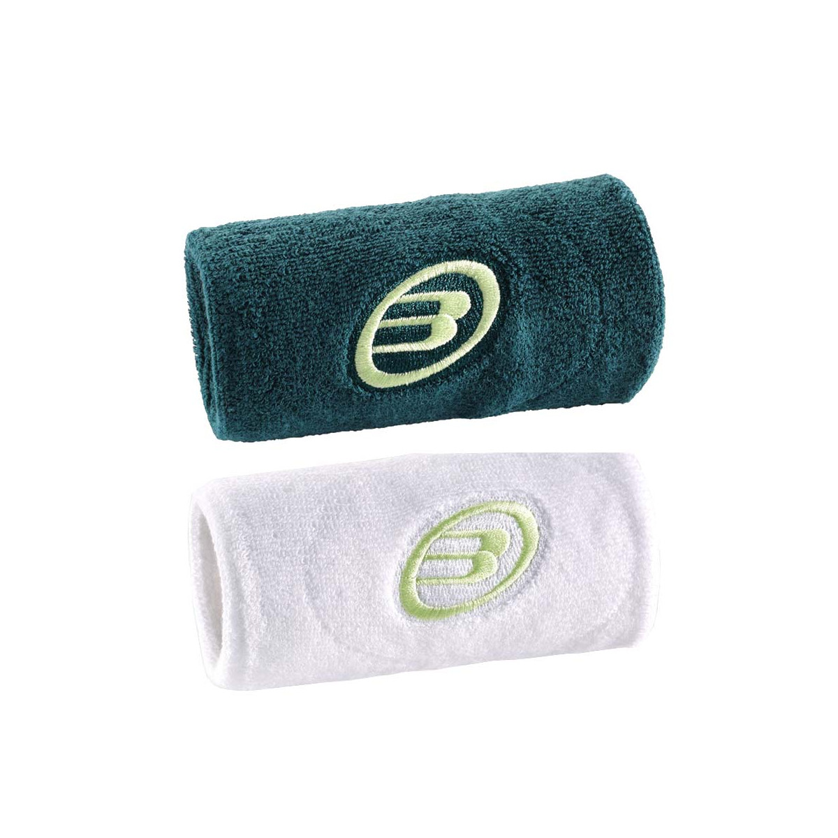 Bullpadel Schwei&szlig;band Wei&szlig; / Gr&uuml;n 2er-Pack