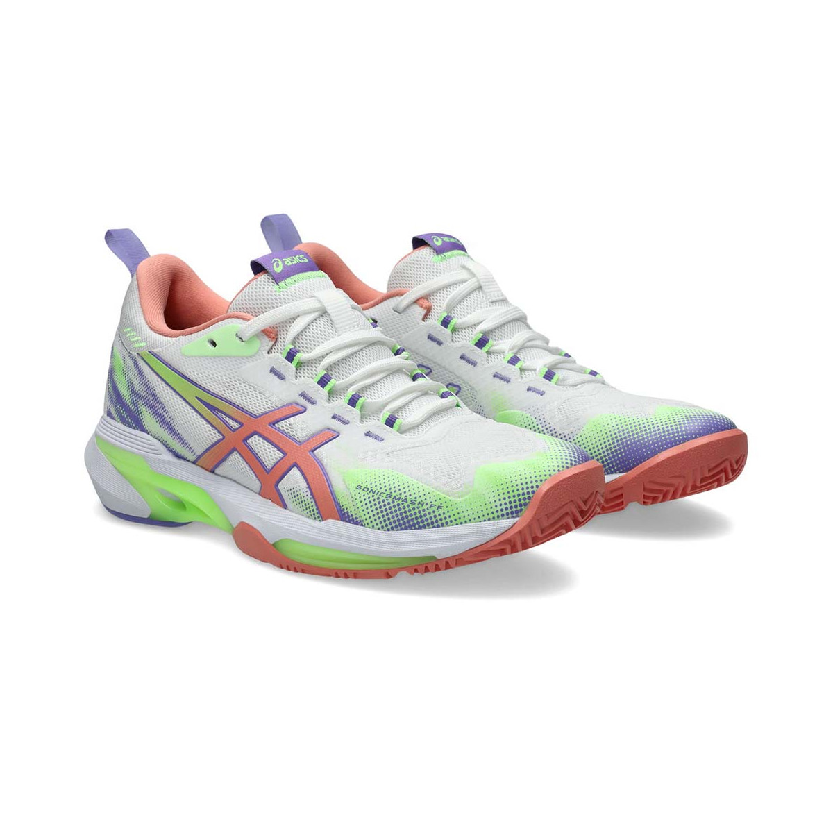 Asics Sonicsmash FF Padelschuhe Damen Wei&szlig; / Koralle