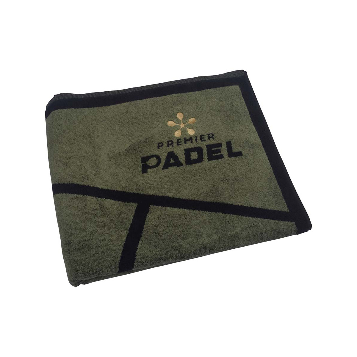 Bullpadel Premier Padel Handtuch Khaki / Schwarz 100 x 50 cm