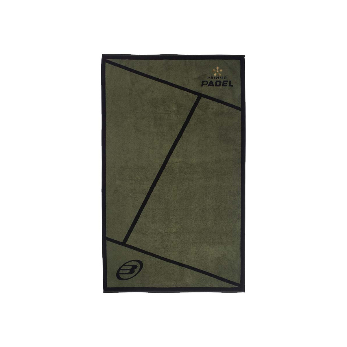 Bullpadel Premier Padel Handtuch Khaki / Schwarz 100 x 50 cm