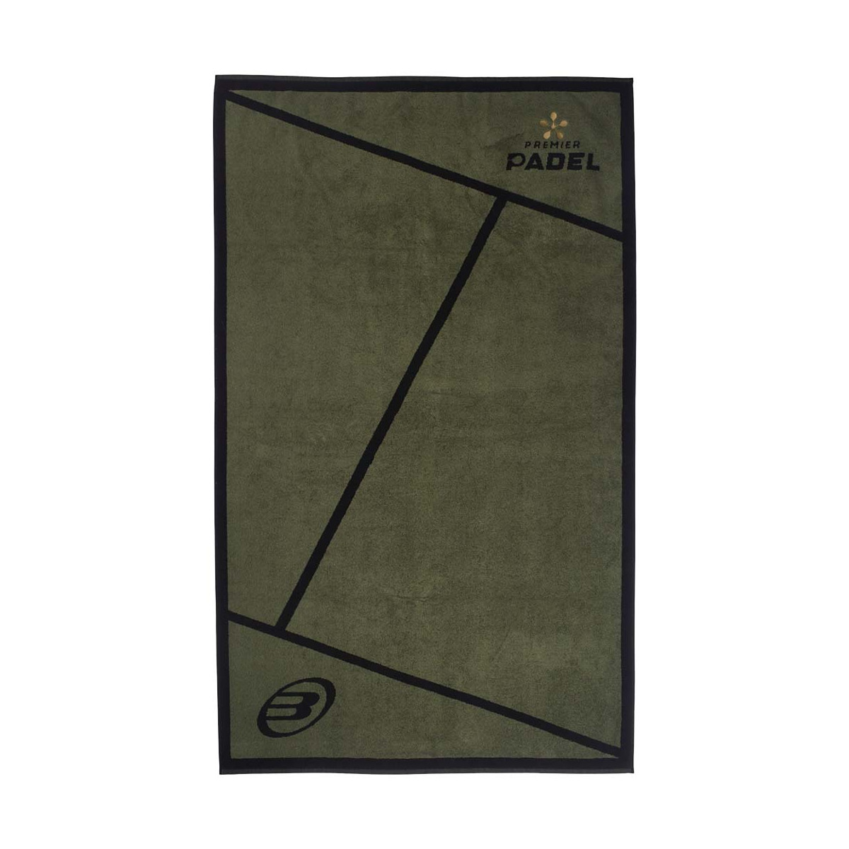 Bullpadel Premier Padel Handtuch Khaki / Schwarz 150 x 90 cm