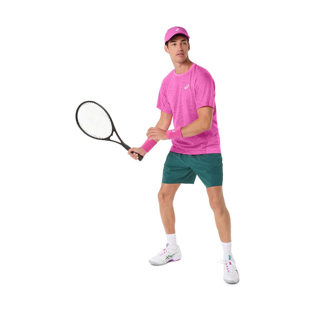 Asics Match Jacquard SS T-Shirt Rosa