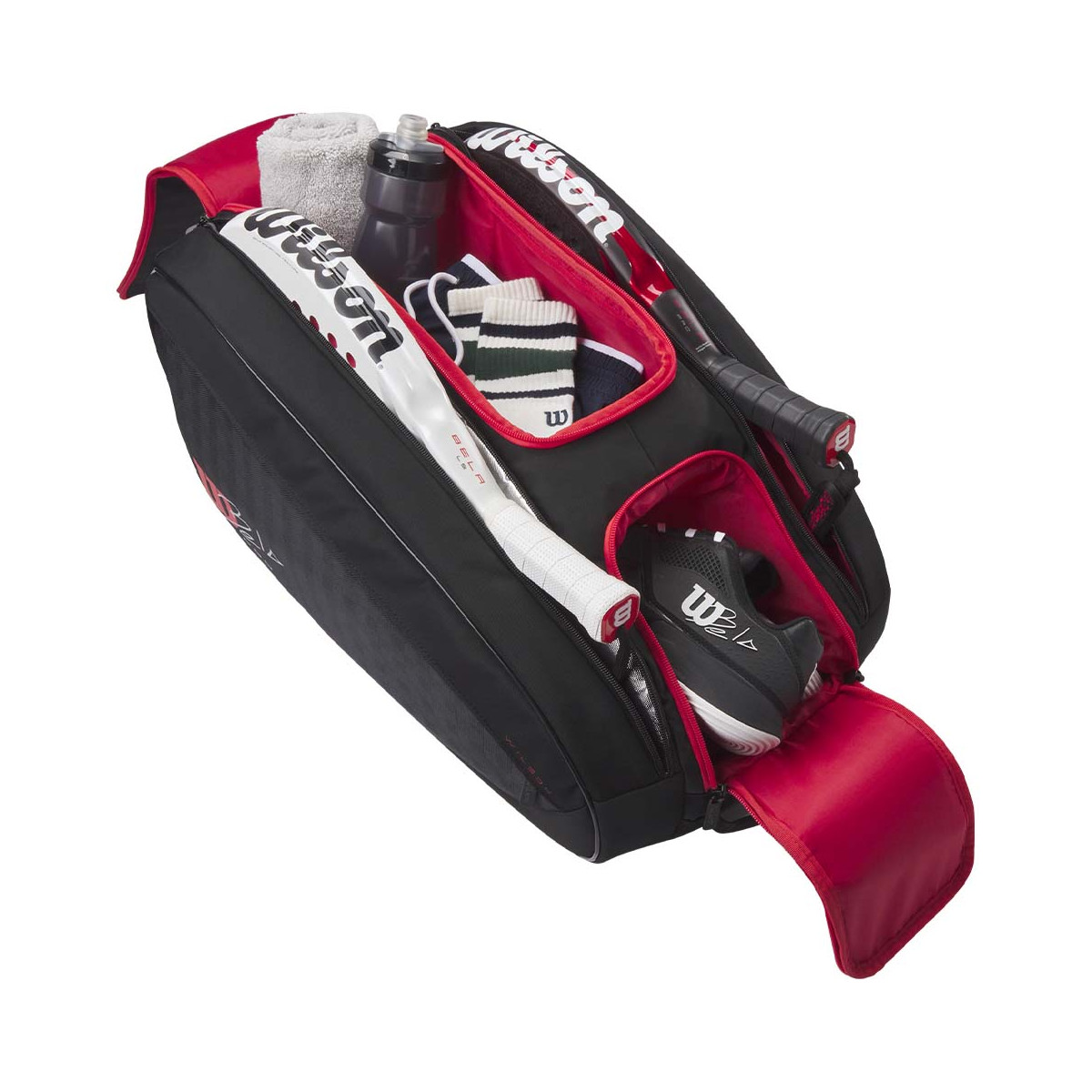 Wilson BELA Super Tour Padeltasche Schwarz / Rot