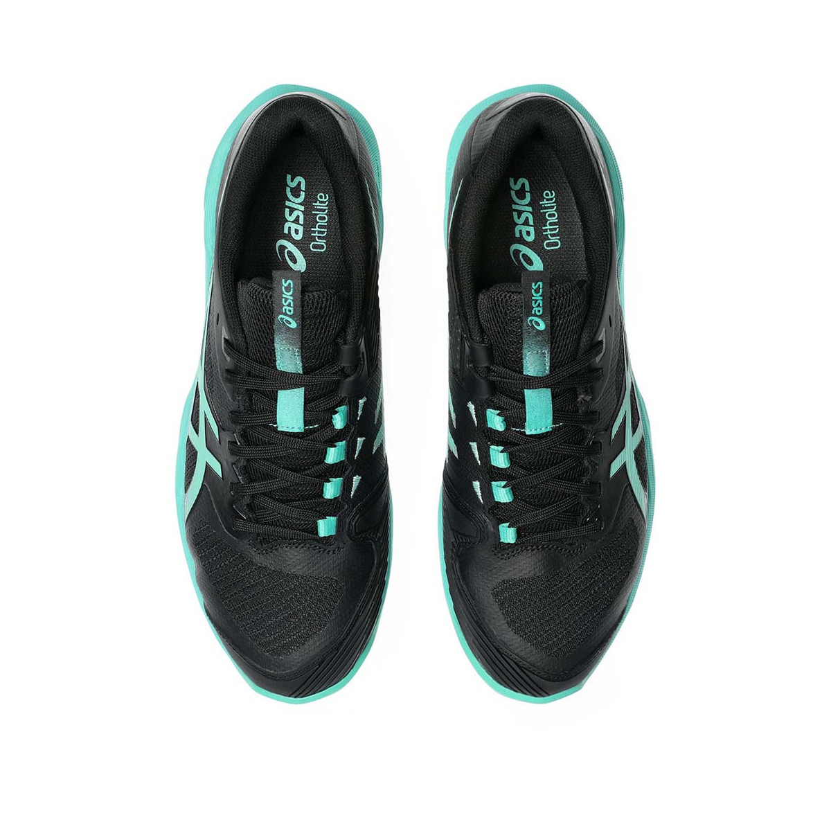 Asics Gel Solution Speed FF 4 Tennisschuhe Sandplatz Schwarz / Gr&uuml;n