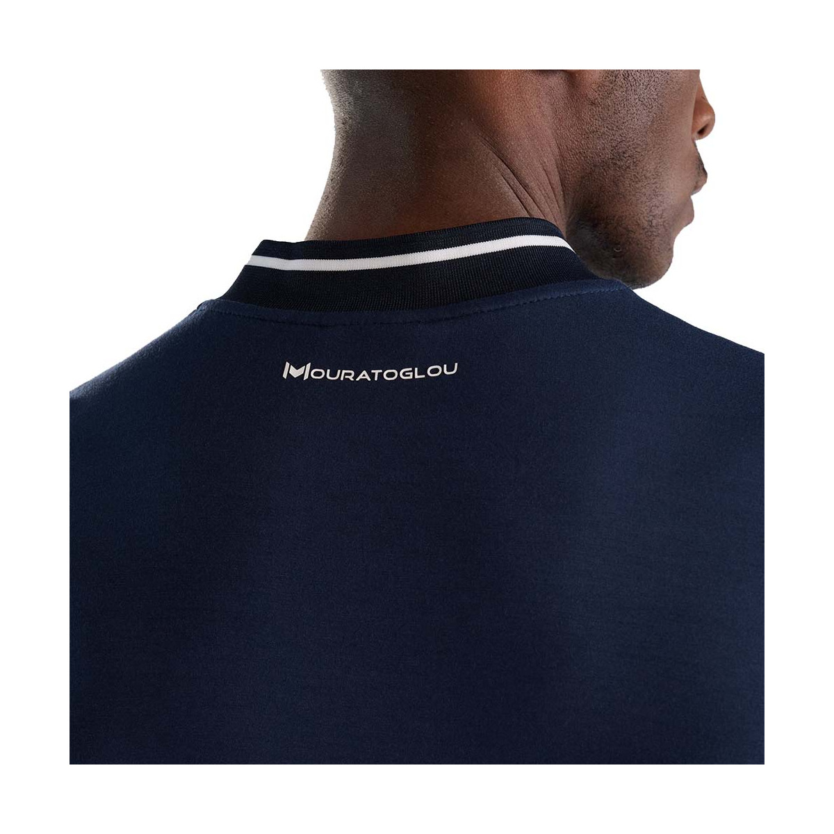 Mouratoglou Mandarin Collar Poloshirt Marineblau