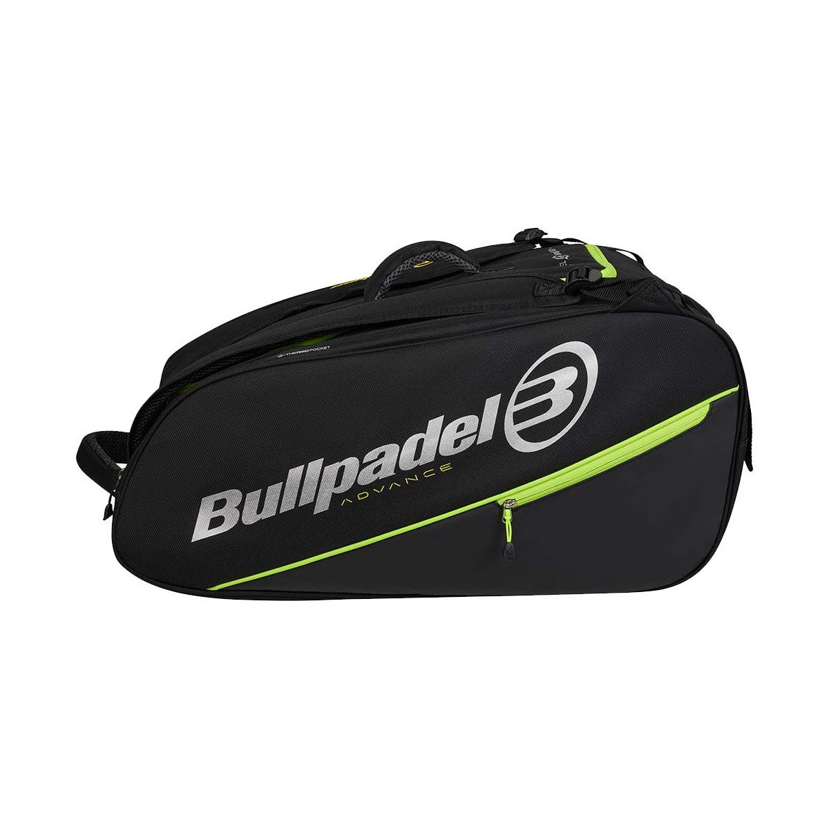 Bullpadel Advance Schl&auml;gertasche (Thermobag) Schwarz / Gr&uuml;n
