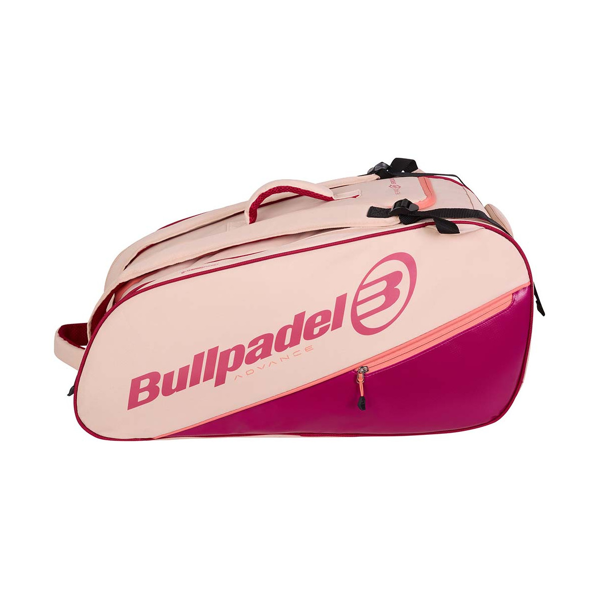 Bullpadel Advance Schl&auml;gertasche (Thermobag) Beige / Rosa