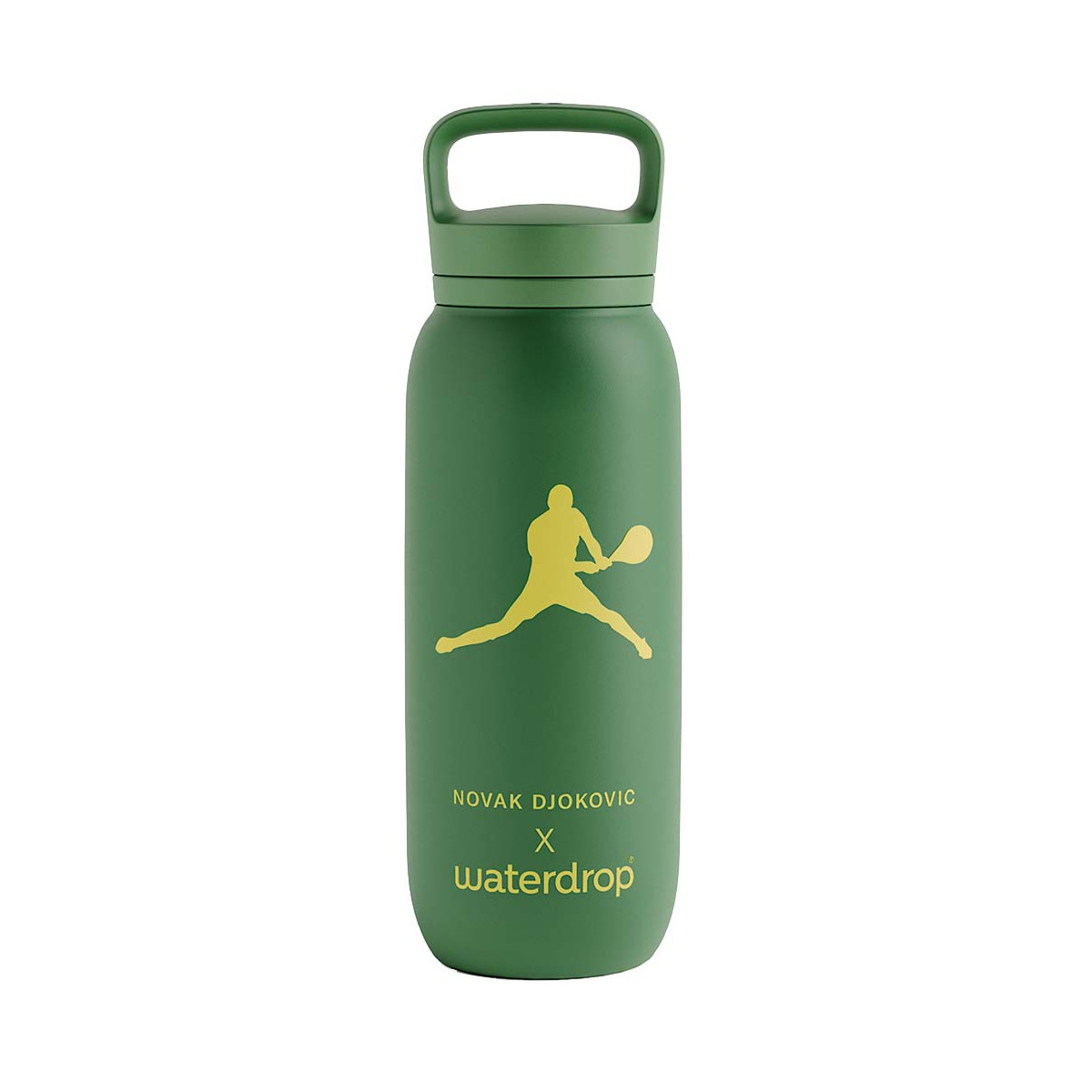 Waterdrop Novak Djokovic Thermo-Trinkflasche 600 ml Gr&uuml;n