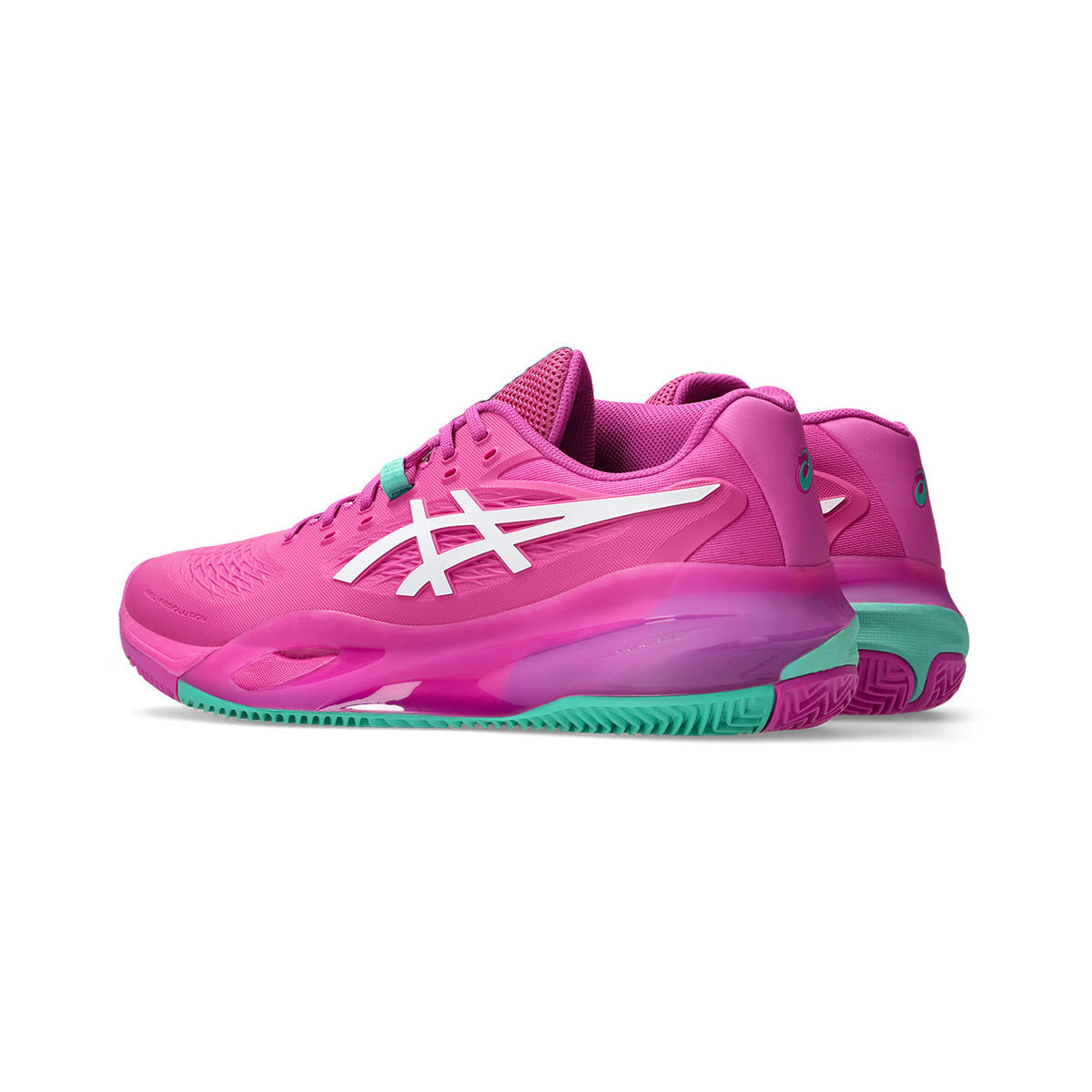 Asics Gel Resolution X Tennisschuhe Sandplatz Rosa / Gr&uuml;n