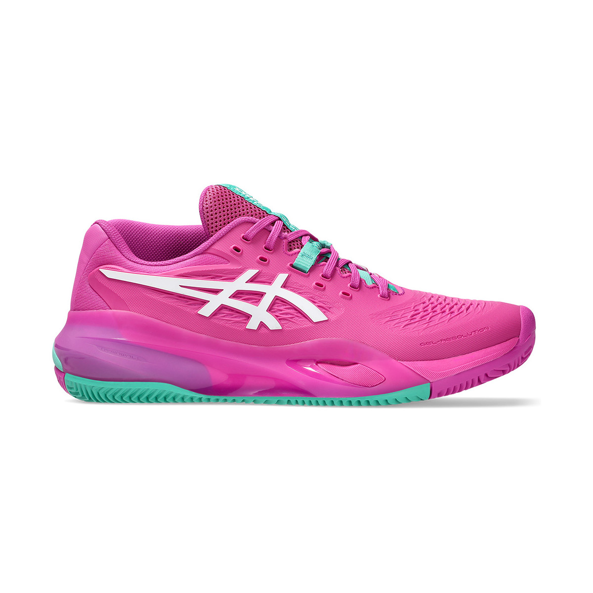 Asics Gel Resolution X Tennisschuhe Sandplatz Rosa / Gr&uuml;n