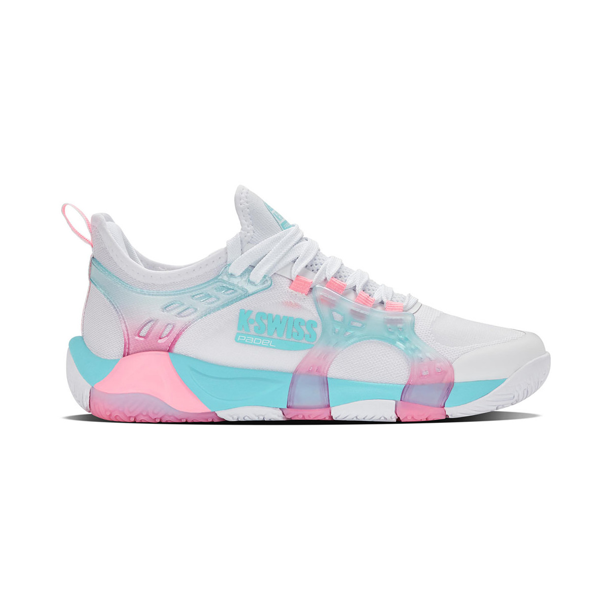 K-Swiss K-Frame Padelschuhe Damen Wei&szlig; / Rosa / Blau