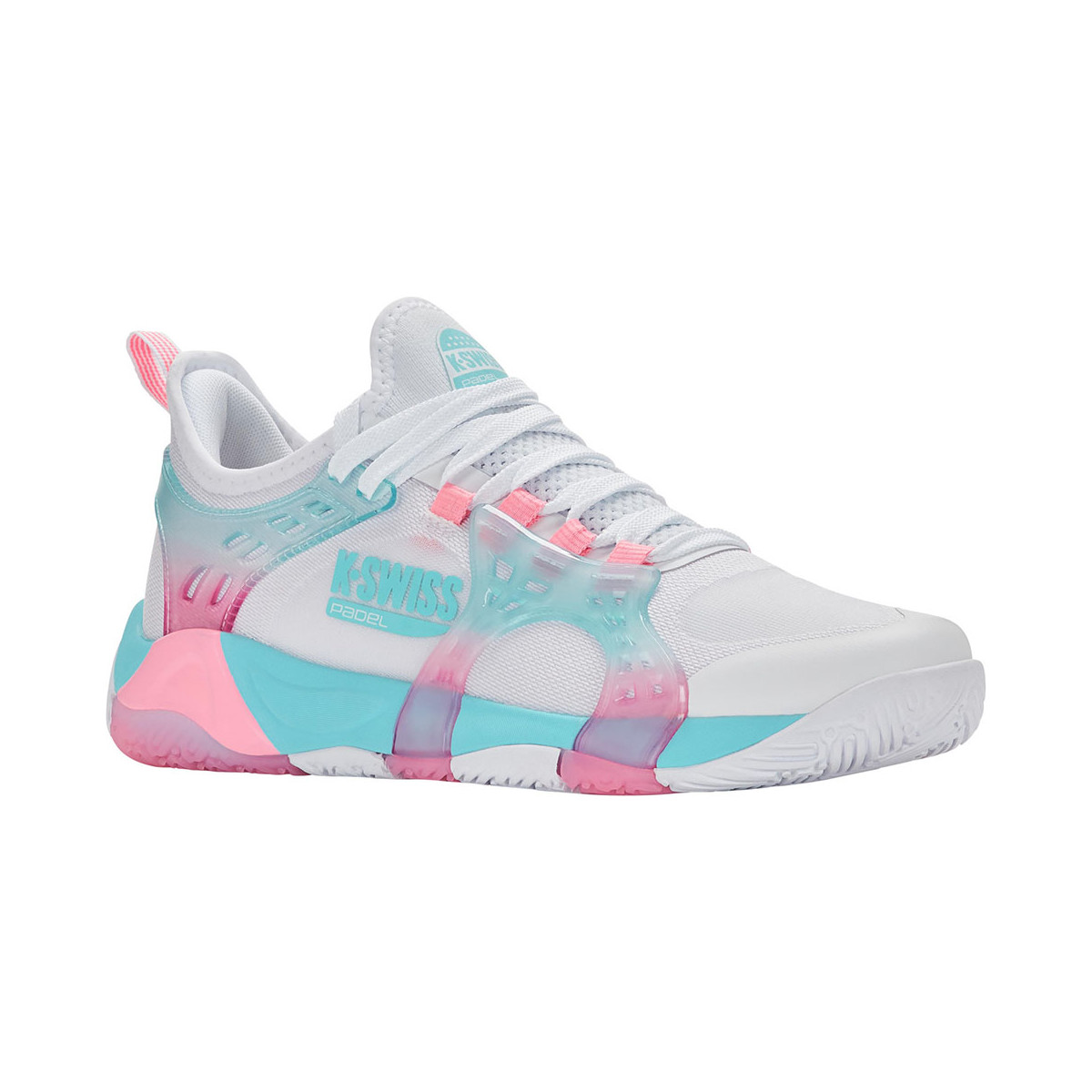 K-Swiss K-Frame Padelschuhe Damen Wei&szlig; / Rosa / Blau