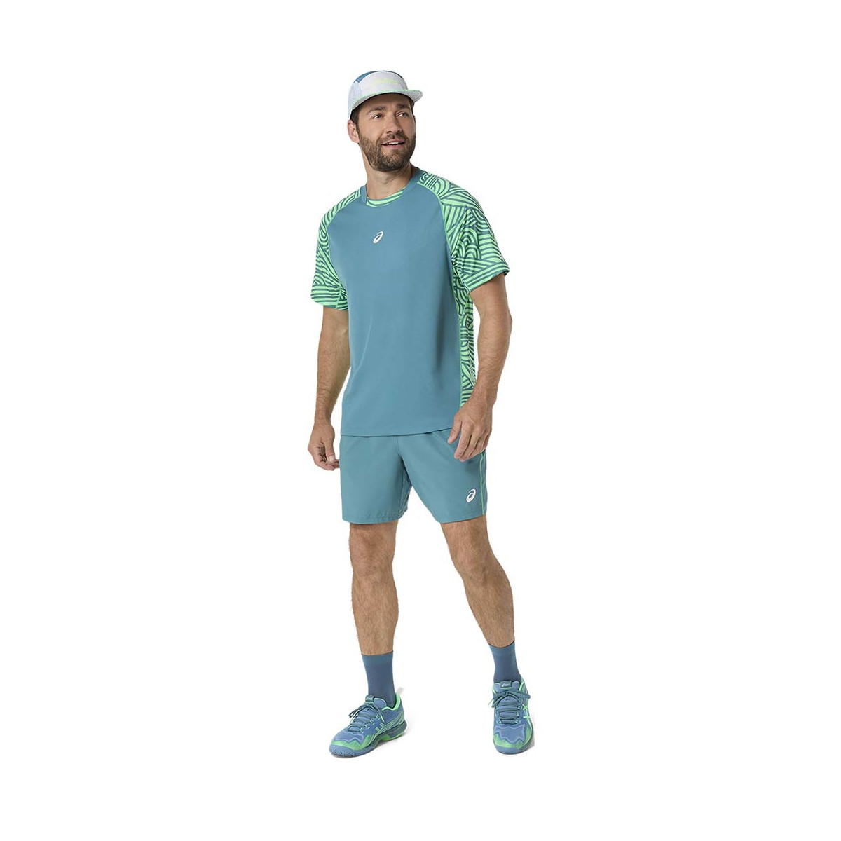 Asics Padel Court Short Gr&uuml;n / Grau