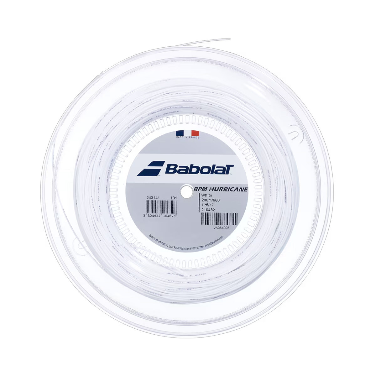 Babolat RPM Hurricane Saitenrolle Wei&szlig; 200 m
