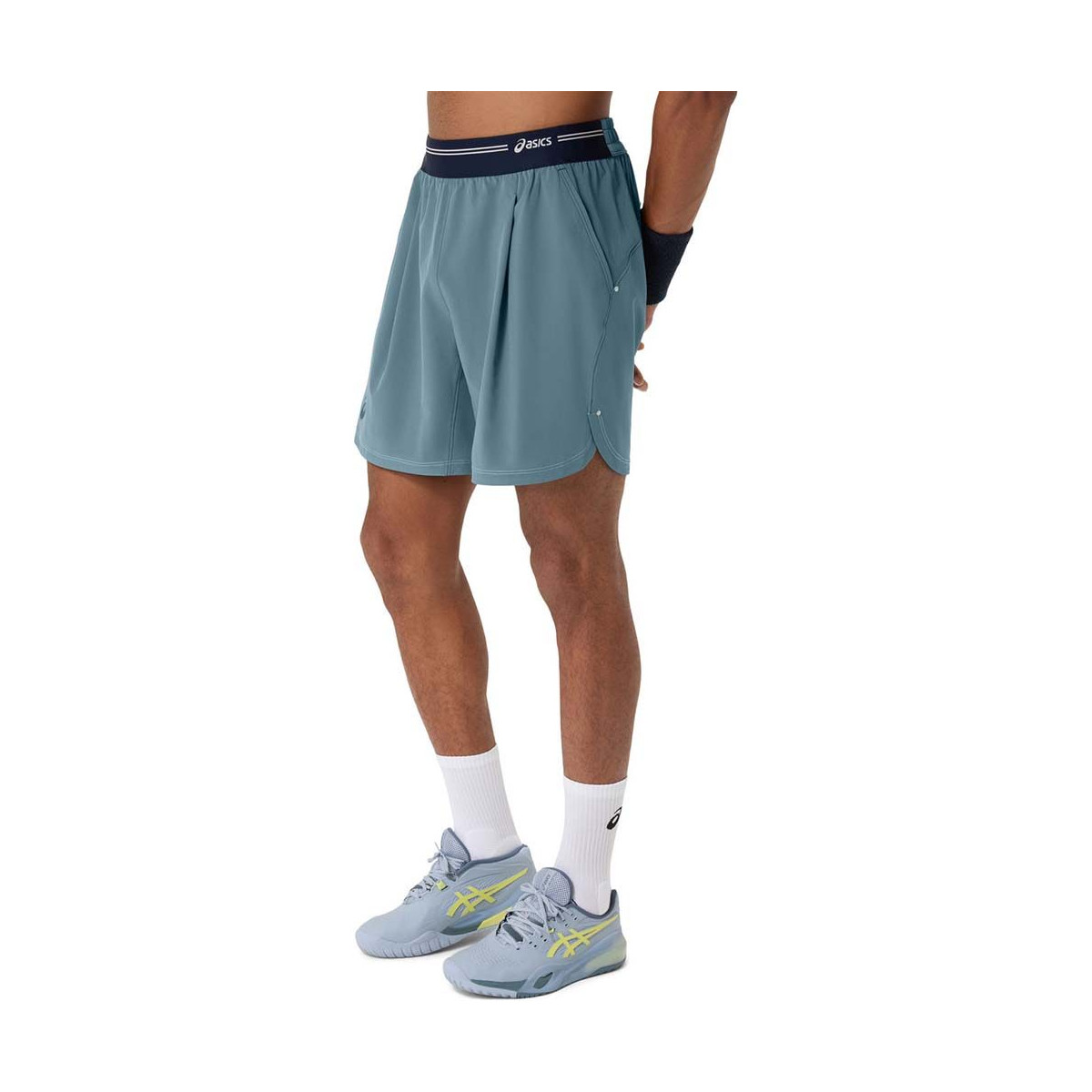 Asics Game Herren Tennisshorts Blaugrau