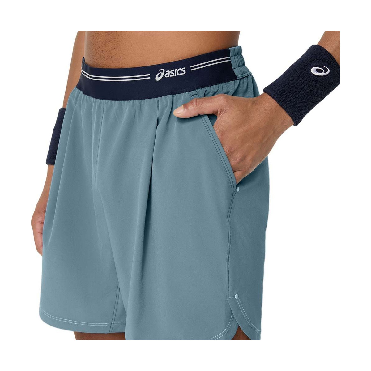 Asics Game Herren Tennisshorts Blaugrau