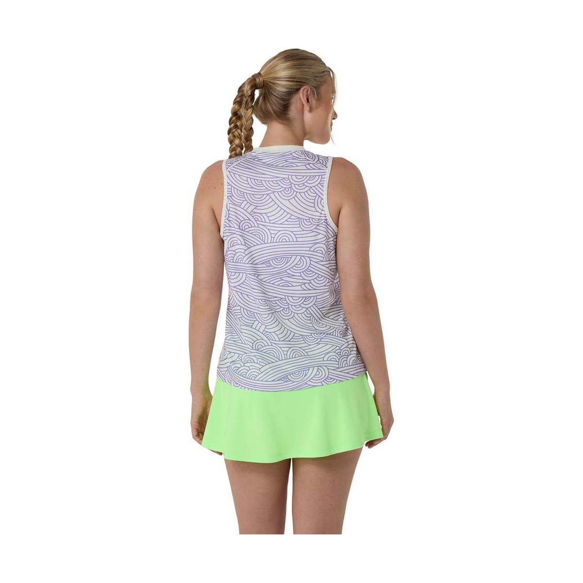 Asics Padel Court All Over Damen Tanktop Creme / Violett