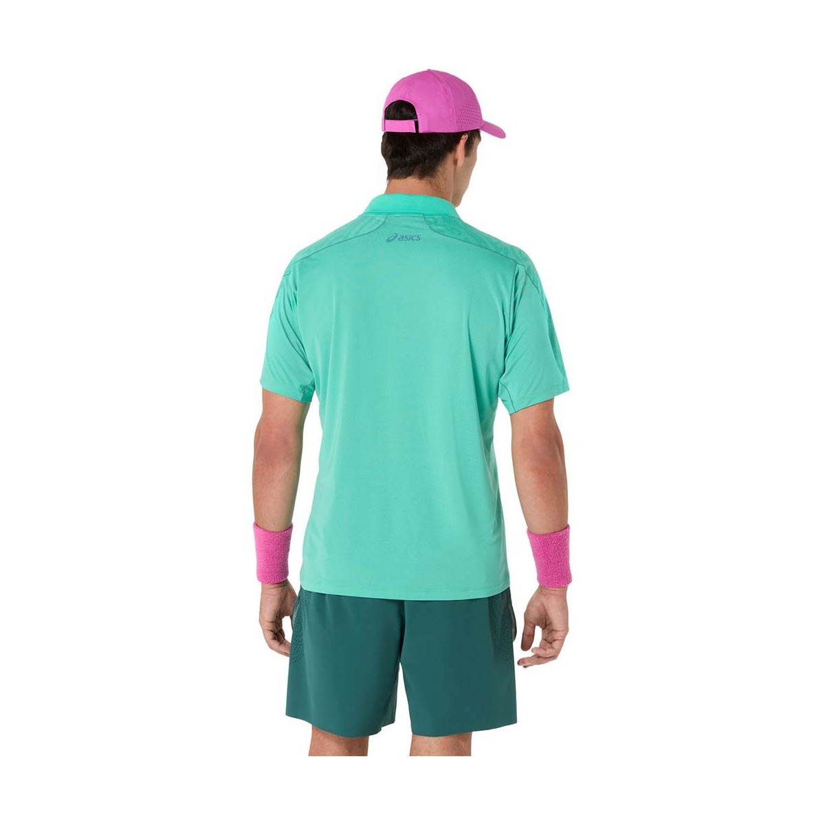 Asics Match Jacquard SS Poloshirt Gr&uuml;n