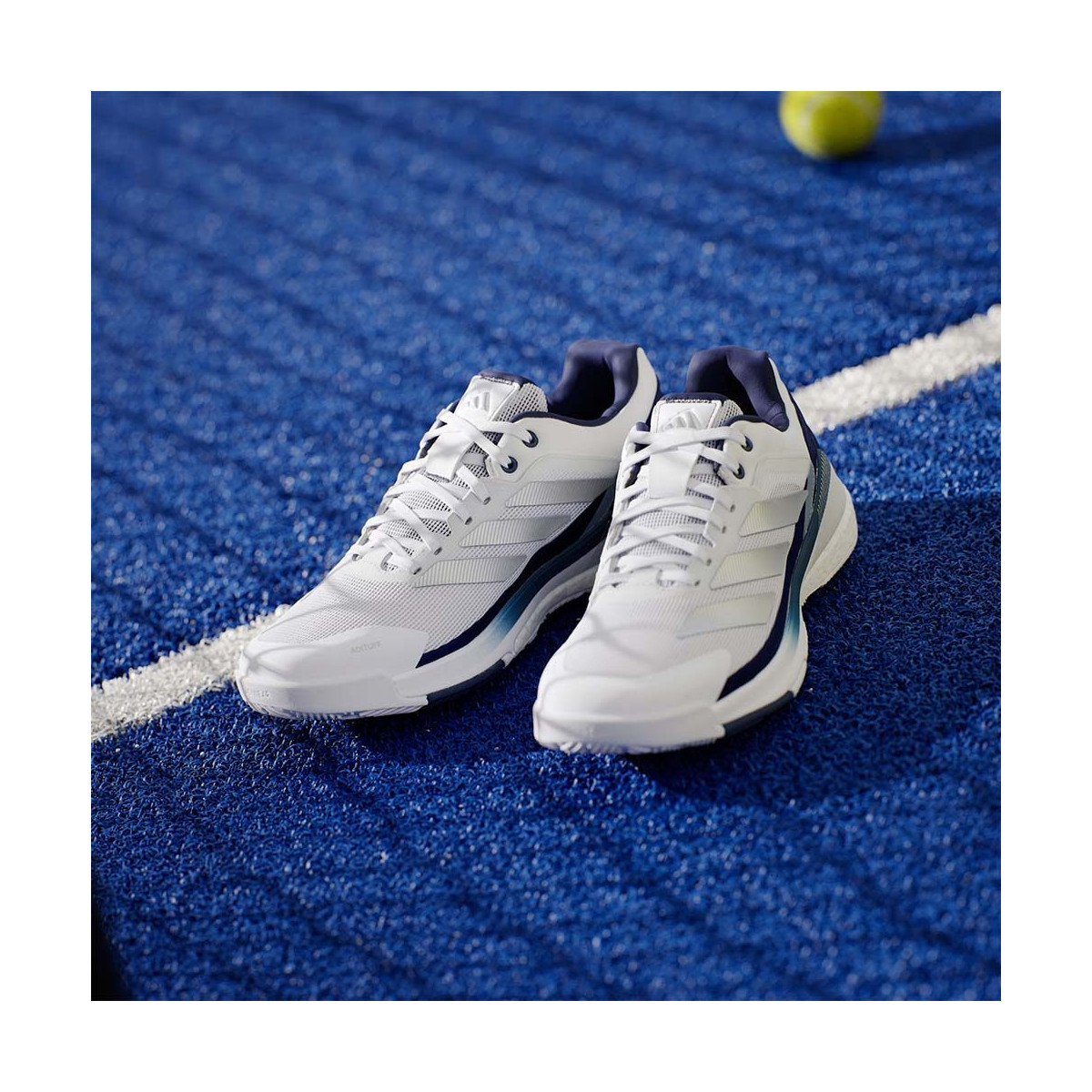 Adidas Crazyquick Boost Padelschuhe Wei&szlig; / Marineblau