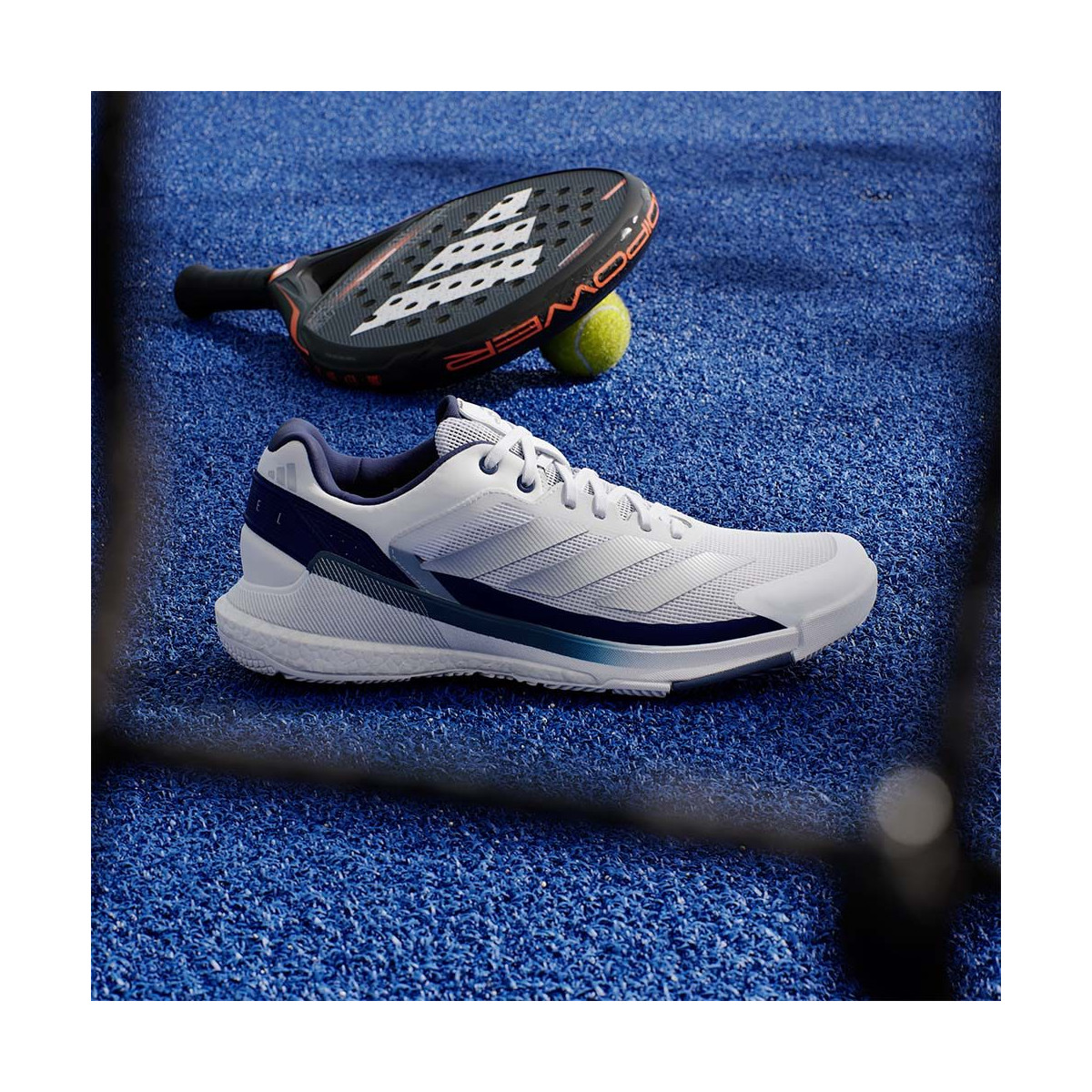 Adidas Crazyquick Boost Padelschuhe Wei&szlig; / Marineblau