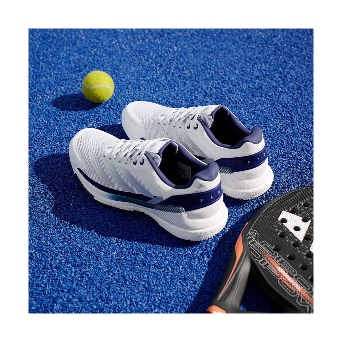 Adidas Crazyquick Boost Padelschuhe Wei&szlig; / Marineblau