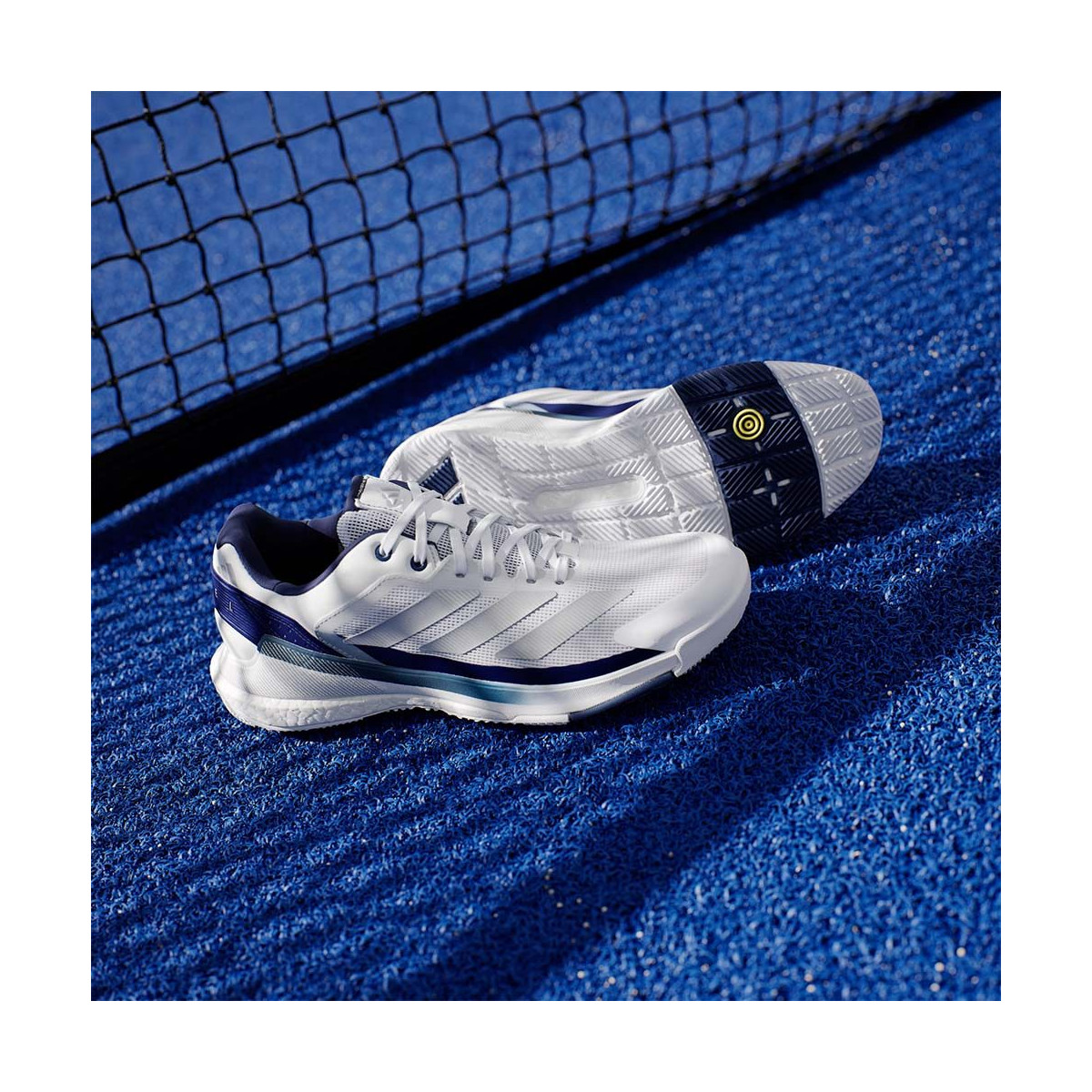 Adidas Crazyquick Boost Padelschuhe Wei&szlig; / Marineblau