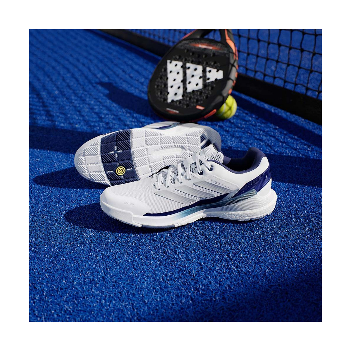 Adidas Crazyquick Boost Padelschuhe Wei&szlig; / Marineblau