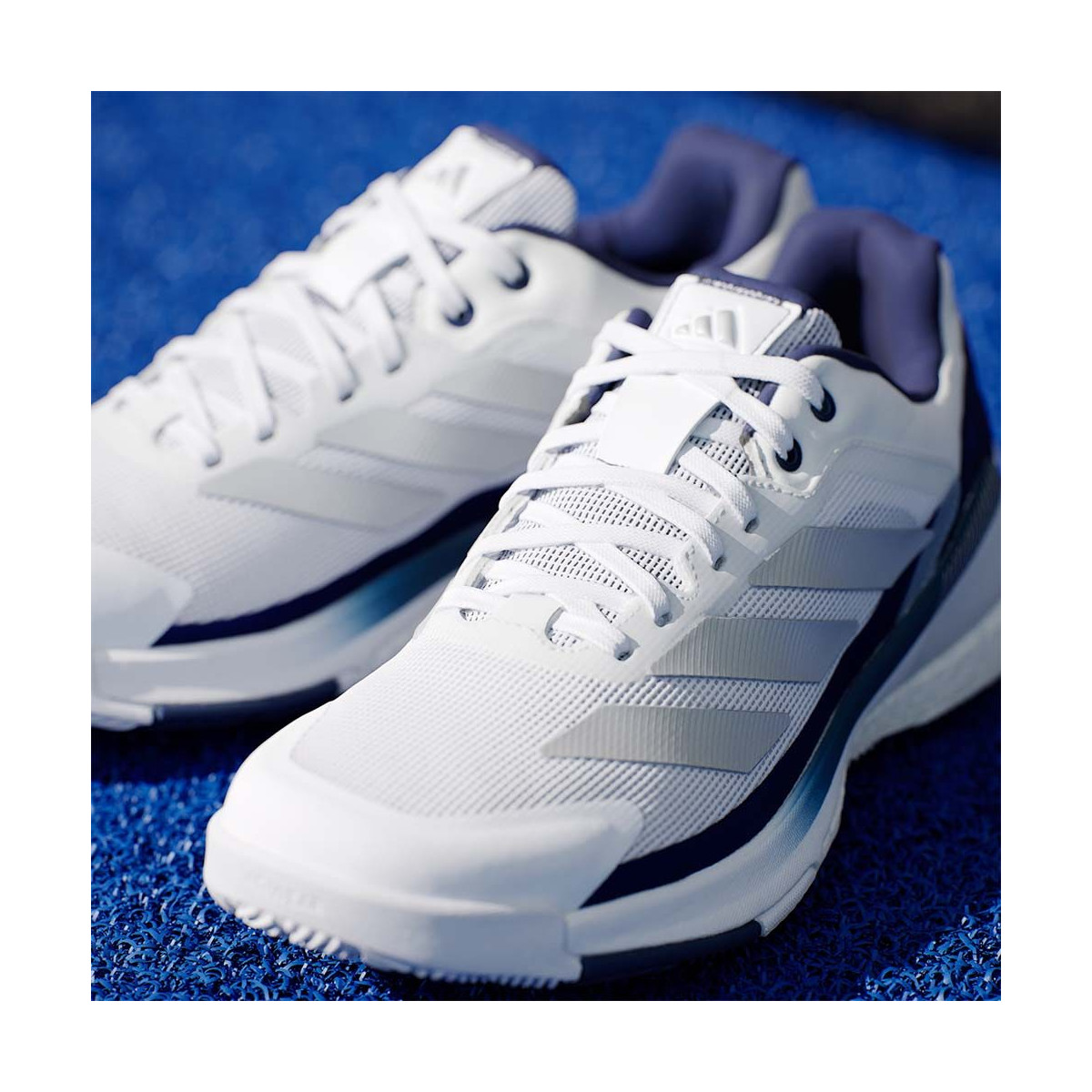 Adidas Crazyquick Boost Padelschuhe Wei&szlig; / Marineblau