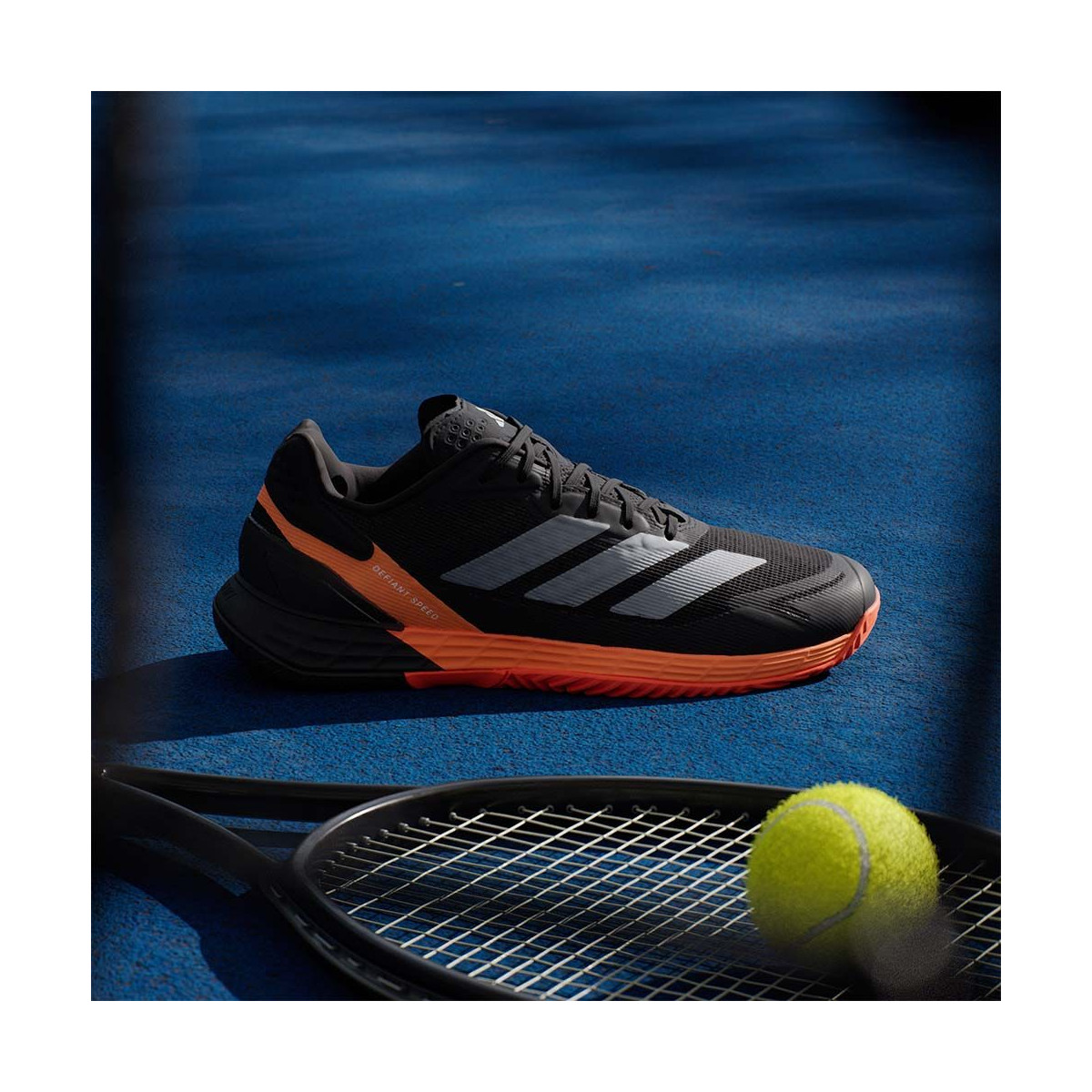 Adidas Defiant Speed 2 Tennisschuhe Schwarz / Orange
