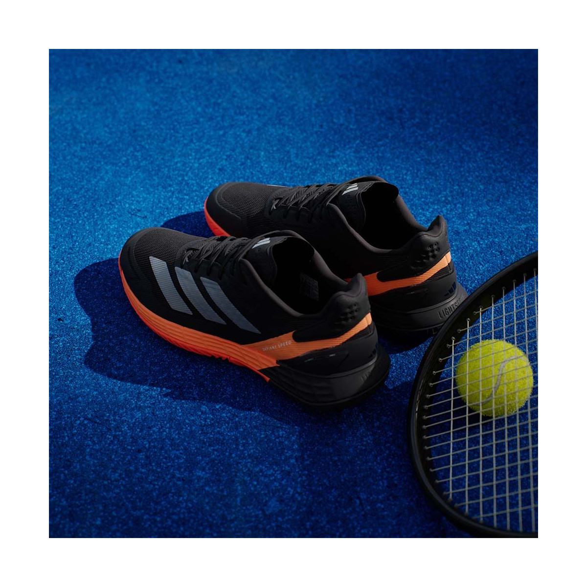 Adidas Defiant Speed 2 Tennisschuhe Schwarz / Orange