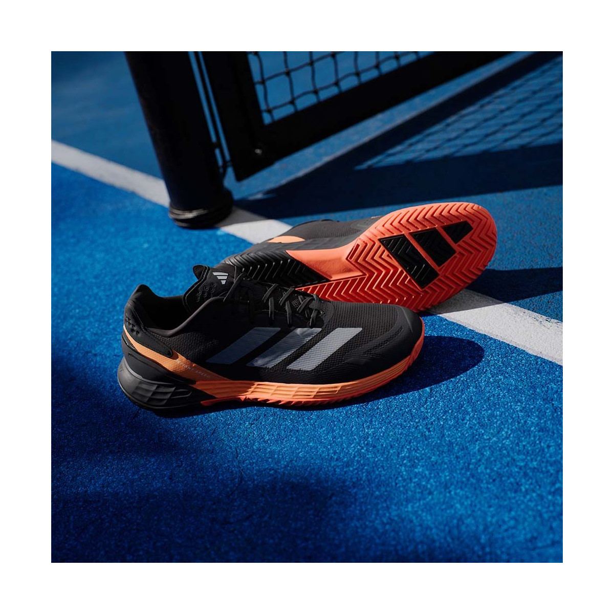Adidas Defiant Speed 2 Tennisschuhe Schwarz / Orange