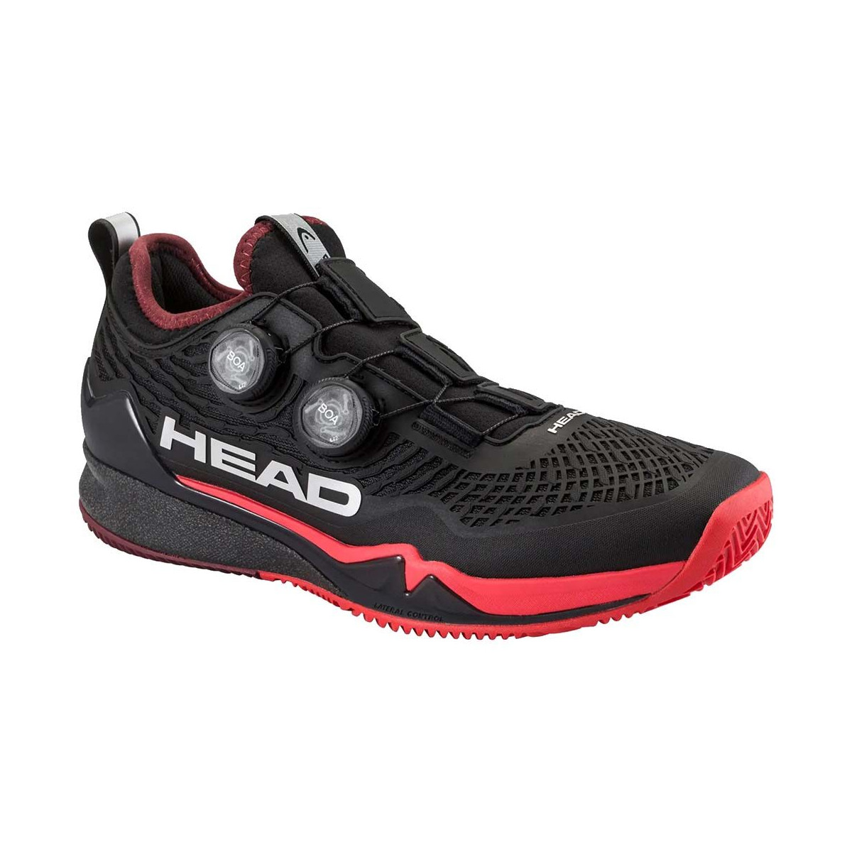 Head Endure Pro BOA Tennisschuhe Sandplatz Schwarz / Rot