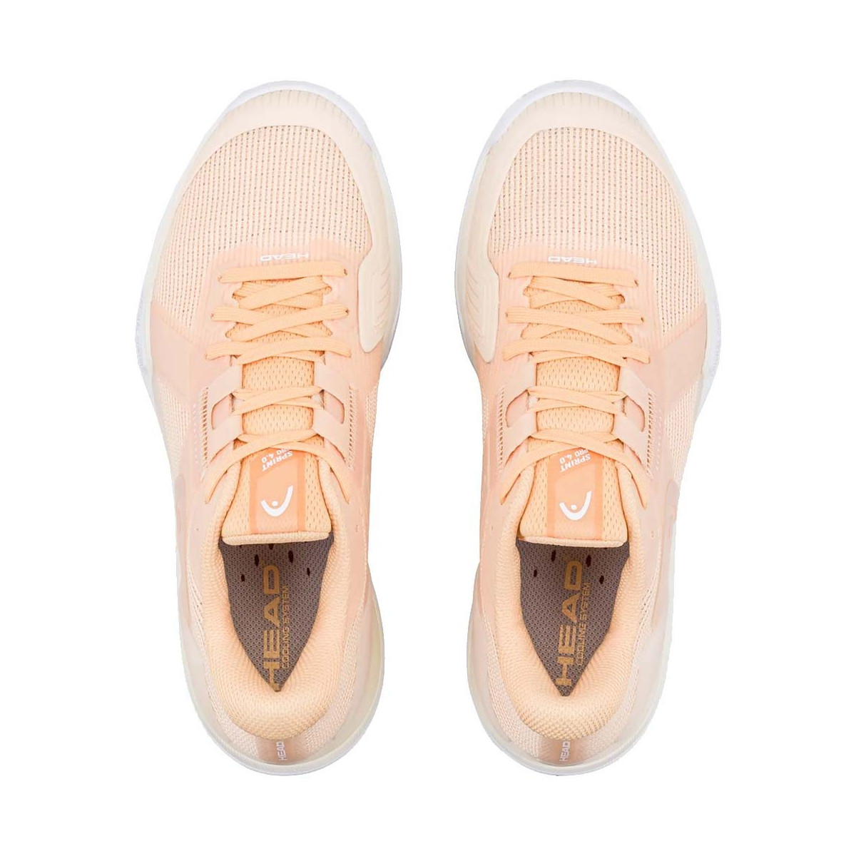 Head Sprint Pro 4.0 Damen Tennisschuhe Sandplatz Pfirsich / Wei&szlig;