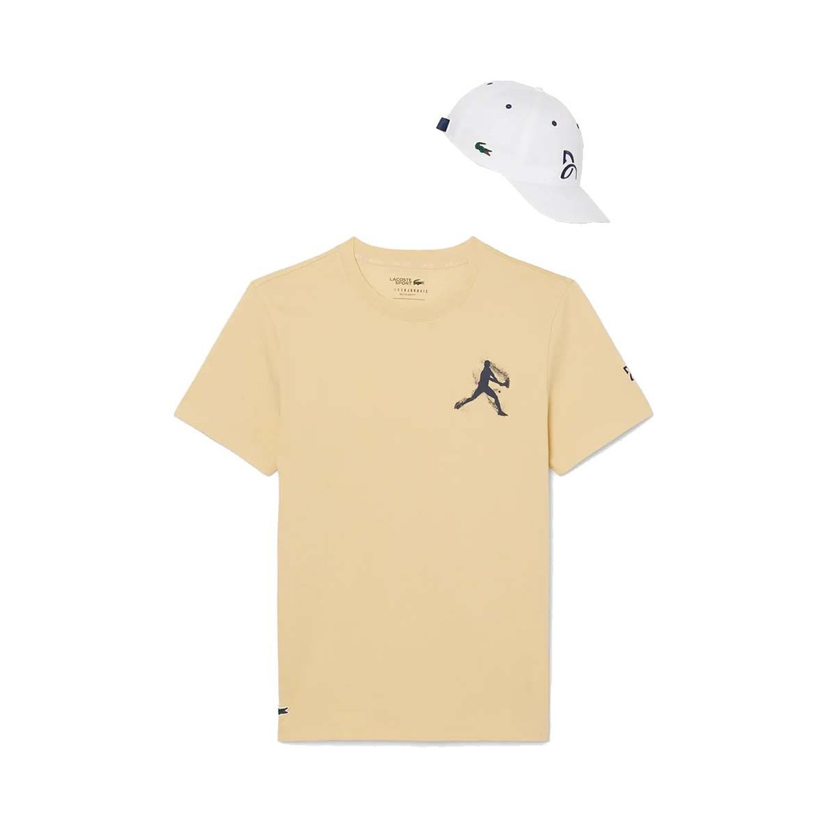 Lacoste Tennis x Novak Djokovic Set T-Shirt + Cap Gelb