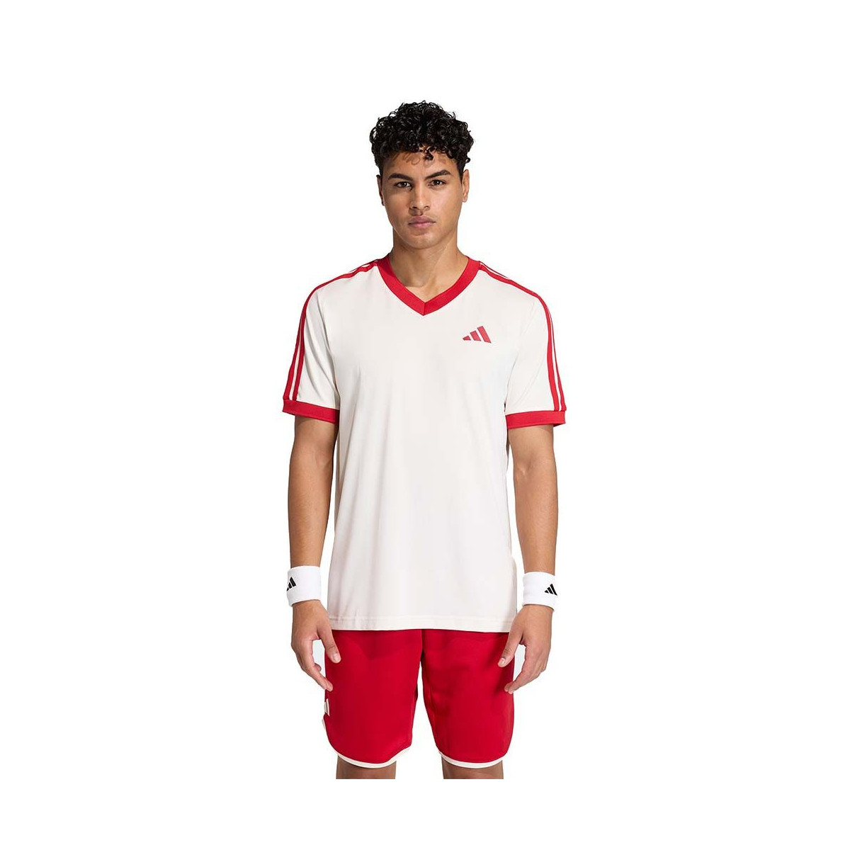 Adidas Tennis Classics T-Shirt Wei&szlig; / Rot