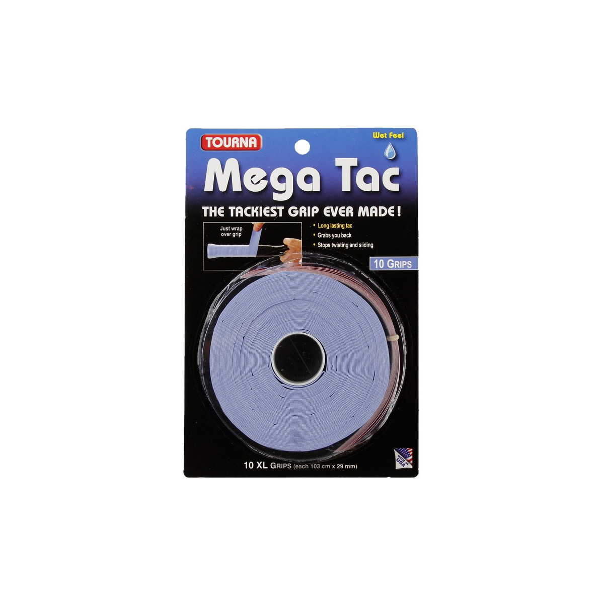 Tourna Mega Tac XL Overgrip Blau 10er-Pack