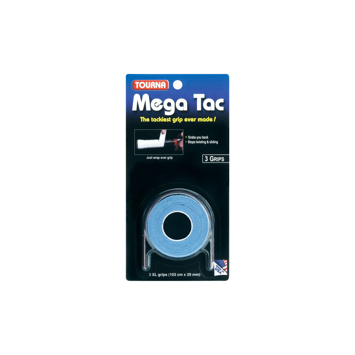 Tourna Mega Tac XL Overgrip Blau 3er-Pack