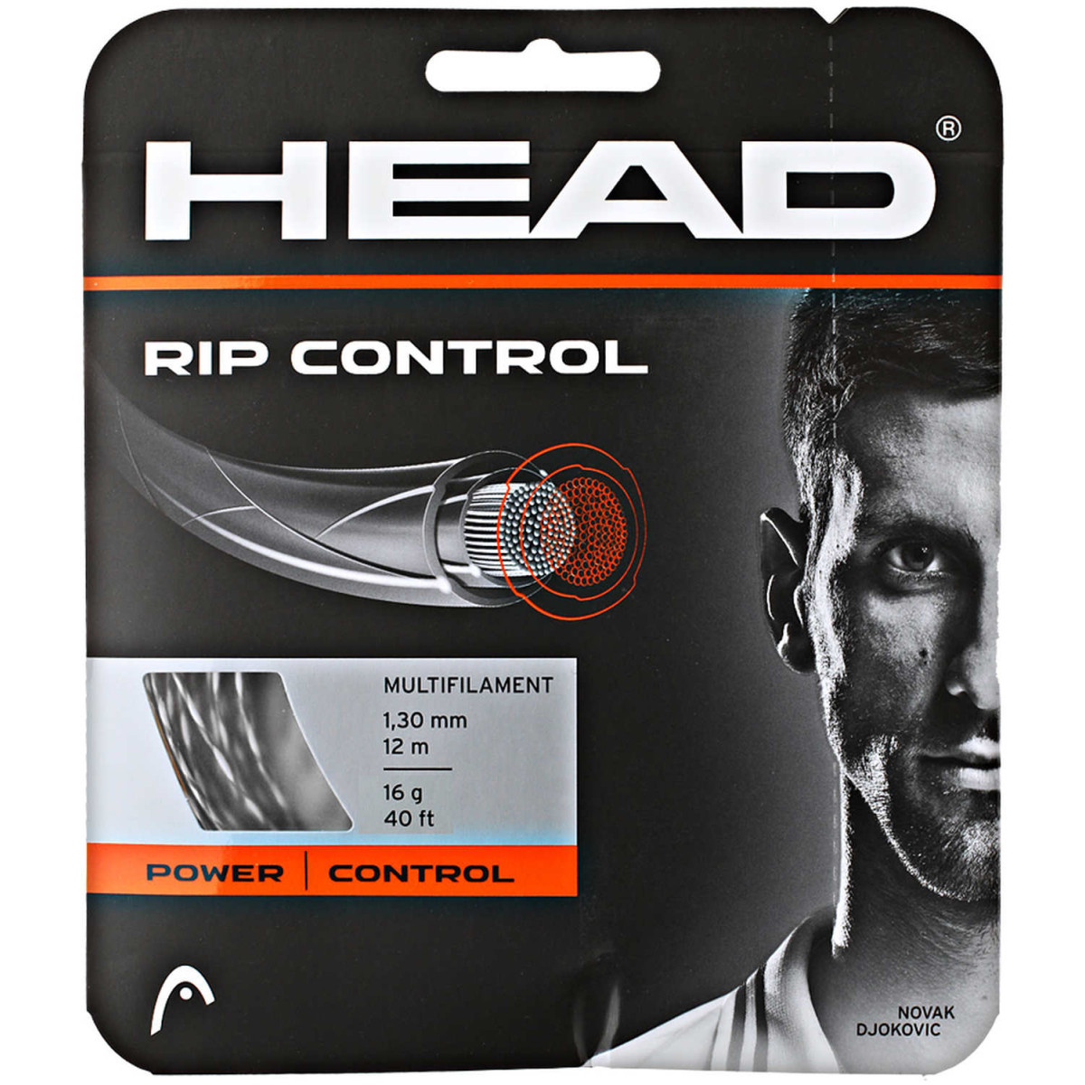 Head RIP Control Black Tennissaite 12 m