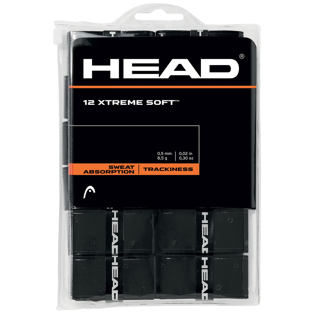 Head Extreme Soft Overgrip Schwarz 12er-Pack