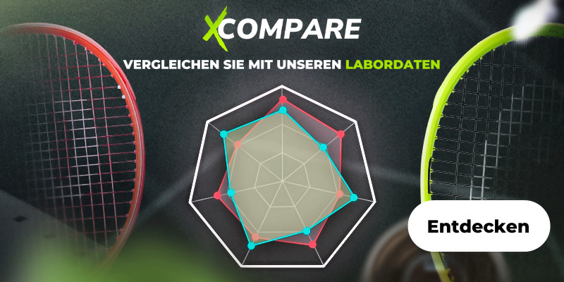 X-Compare: Vergleich von Tennisschlägern, Saiten und Tennisschuhen