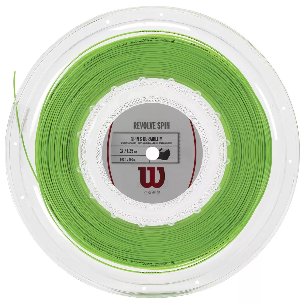 Wilson Revolve Spin Saitenrolle Gr&uuml;n 200 m
