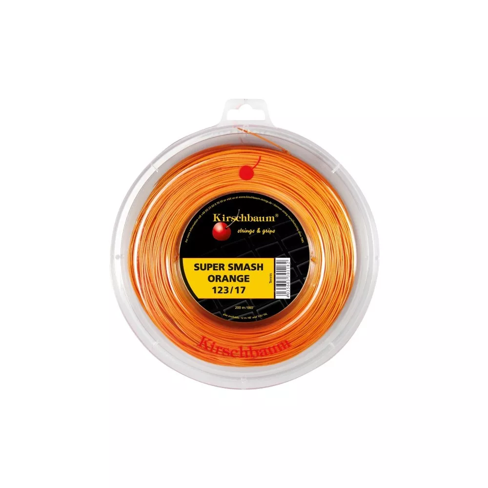 Kirschbaum SuperSmash Saitenrolle Orange 200 m