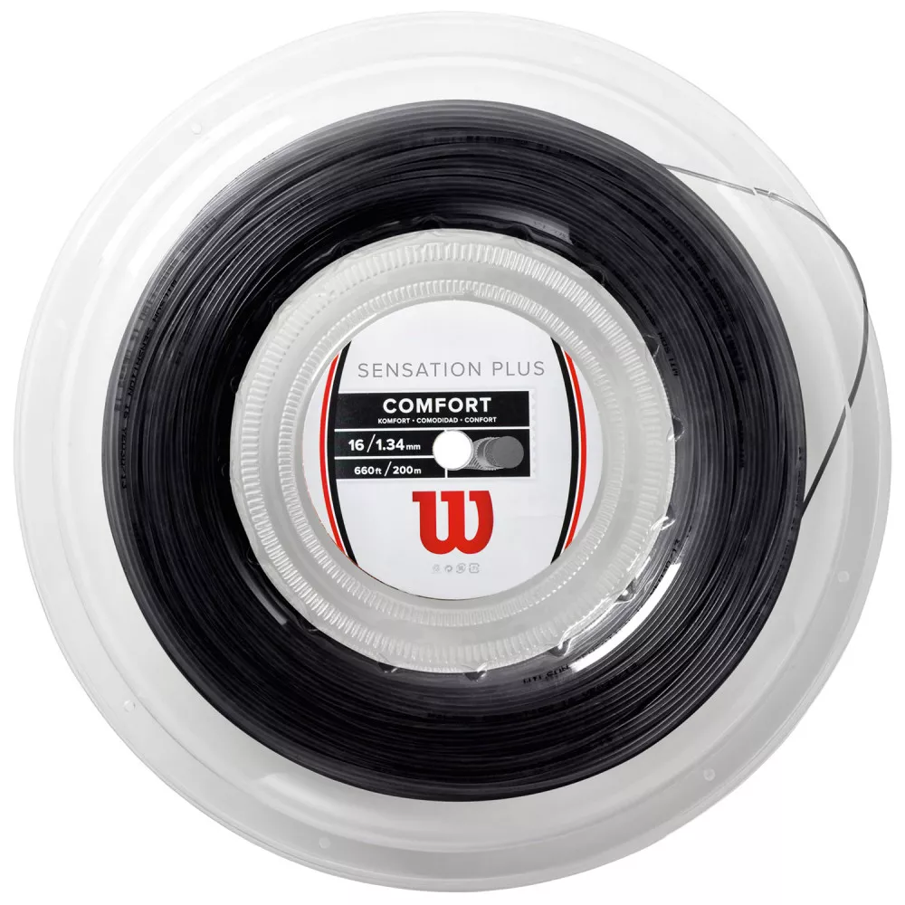 Wilson Sensation Plus Saitenrolle Schwarz 200 m