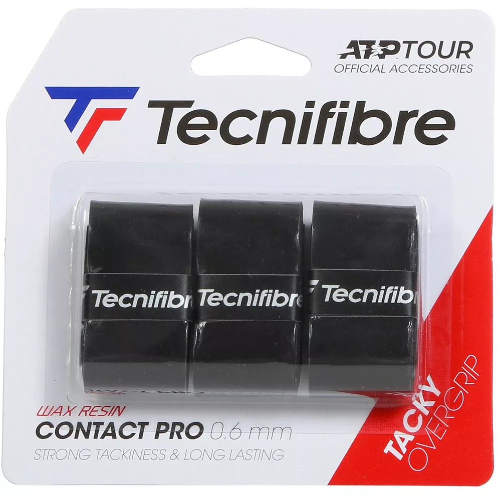 Tecnifibre Pro Contact Overgrip Schwarz 3er-Pack