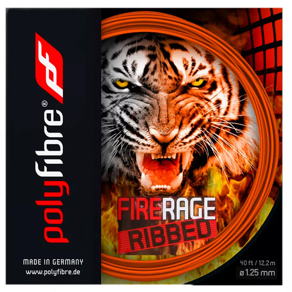 Polyfibre Fire Rage Ribbed Tennissaite 12 m