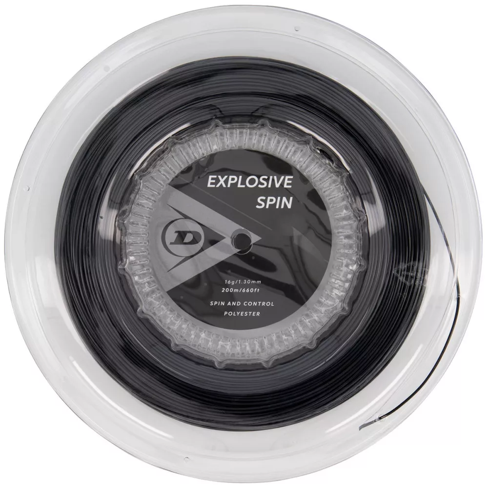 Dunlop Explosive Spin Saitenrolle Schwarz 200 m