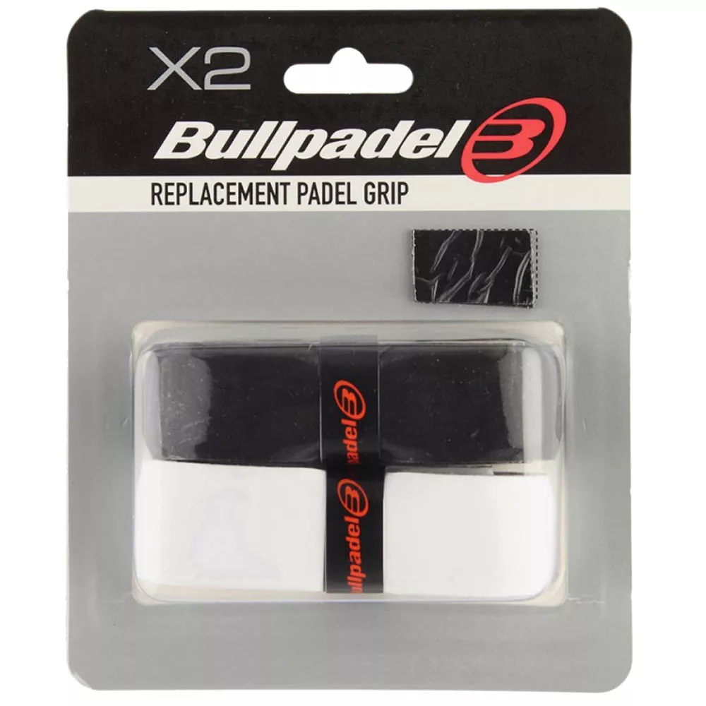 Bullpadel Basisgriffband Schwarz / Wei&szlig; 2er-Pack
