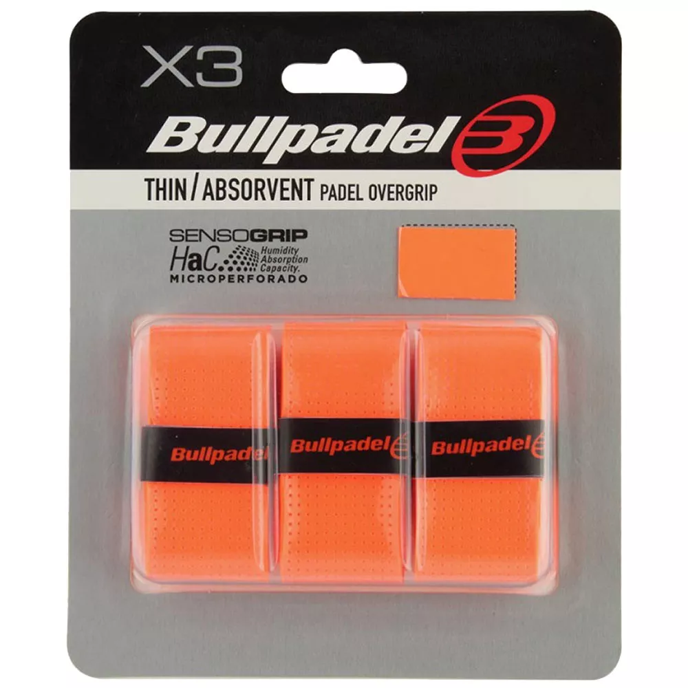 Bullpadel perforiert Overgrip Orange 3er-Pack